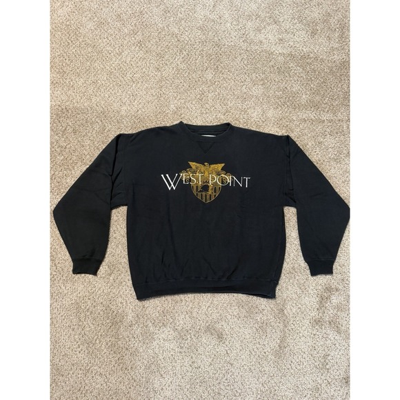 Gear For Sports Other - Vintage West Point Military Academy Sweatshirt Mens Large Black Gold Gear Sports